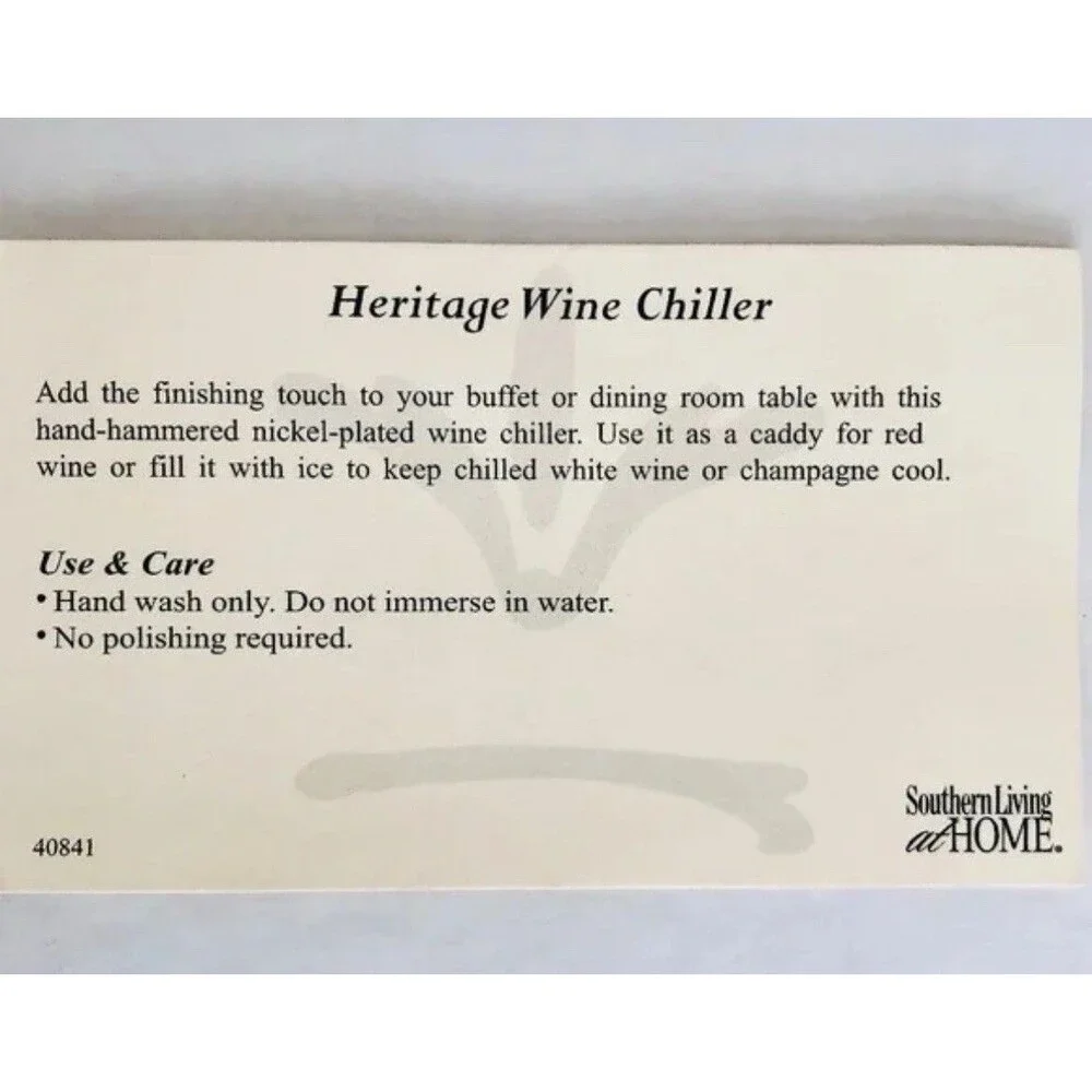 Southern Living at Home Heritage Wine & Beverage Chiller - Retired New in Box